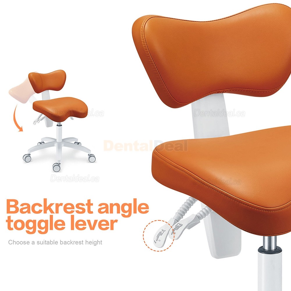 TYTC PLST-060 Ergonomic Dental Operator Assistant Chair Dentist Stool with Backrest Adjustable